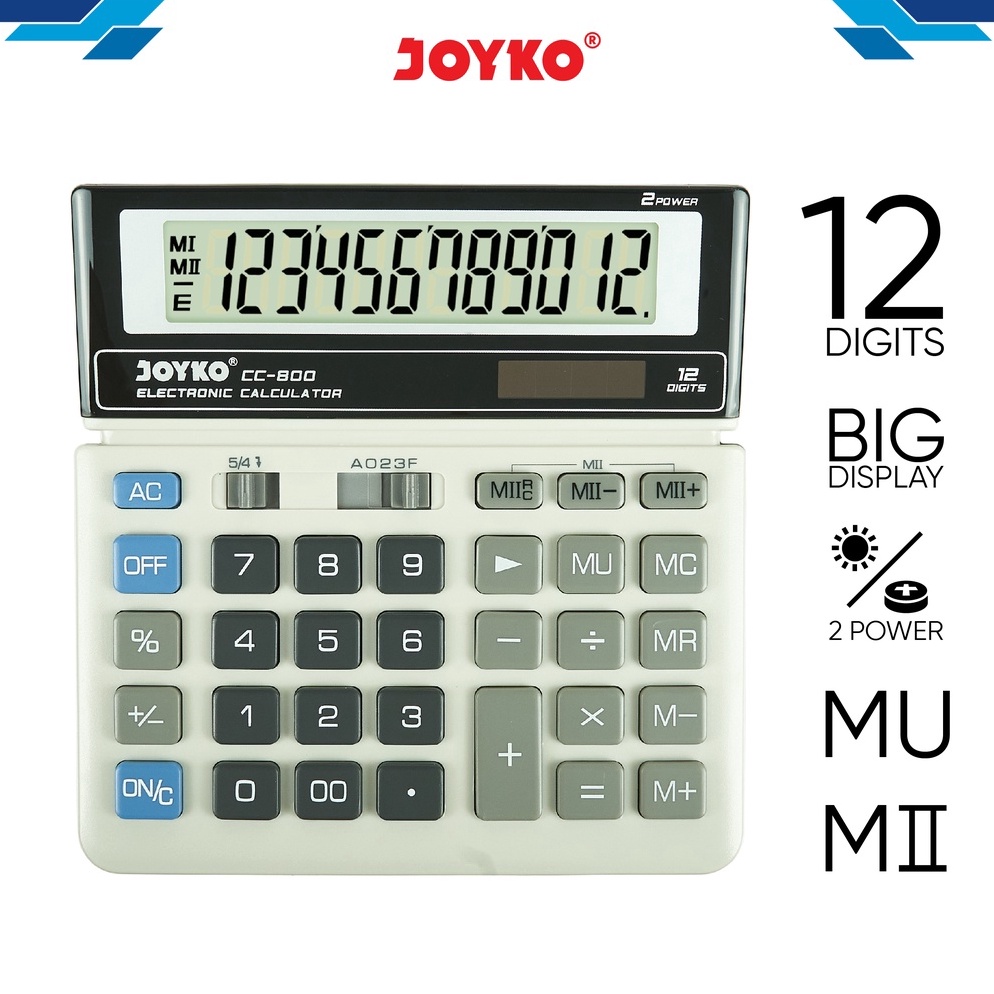 

[Miliki Sekarang] Calculator Kalkulator Joyko CC-800 12 Digits 82