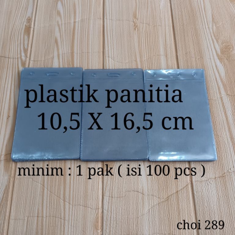 

[Miliki] plastik panitia , plastik name card ,ukuran 10,5 X 16,5cm,,kantong plastik mika cover nametag BDS