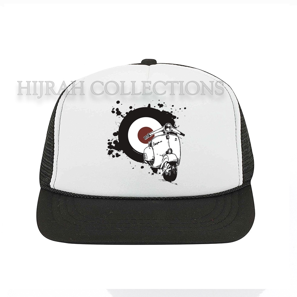 Topi Snapback jaring Vespa premium standar distro bisa COD topi trucker keren topi klasik