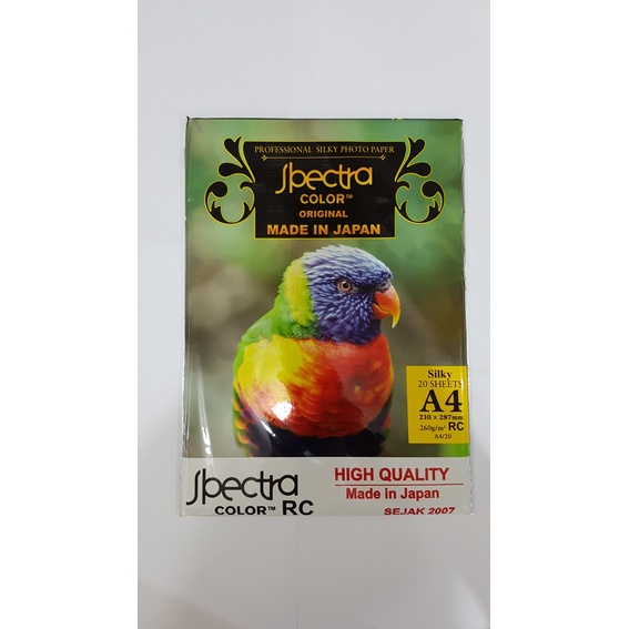 

Terlaris Kertas Foto Silky Spectra A4. Kulit Jeruk 260G