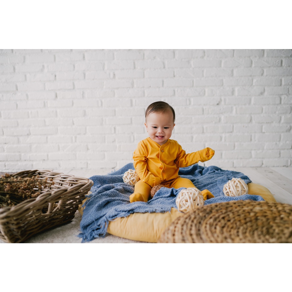 Kottonville Piyama Sets Suki -Mustard (Size: 6-12M)