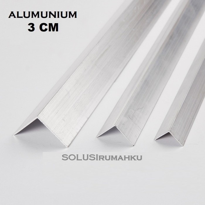Terlaris ( 6 Potong X 1 Mtr ) Aluminium Siku L 3 Cm ( Aktual 26 Mm ) Alum Siku