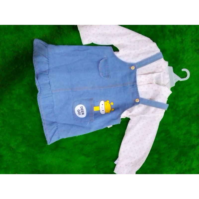 Setelan Baju Anak Perempuan [Rok Jeans + kemeja]