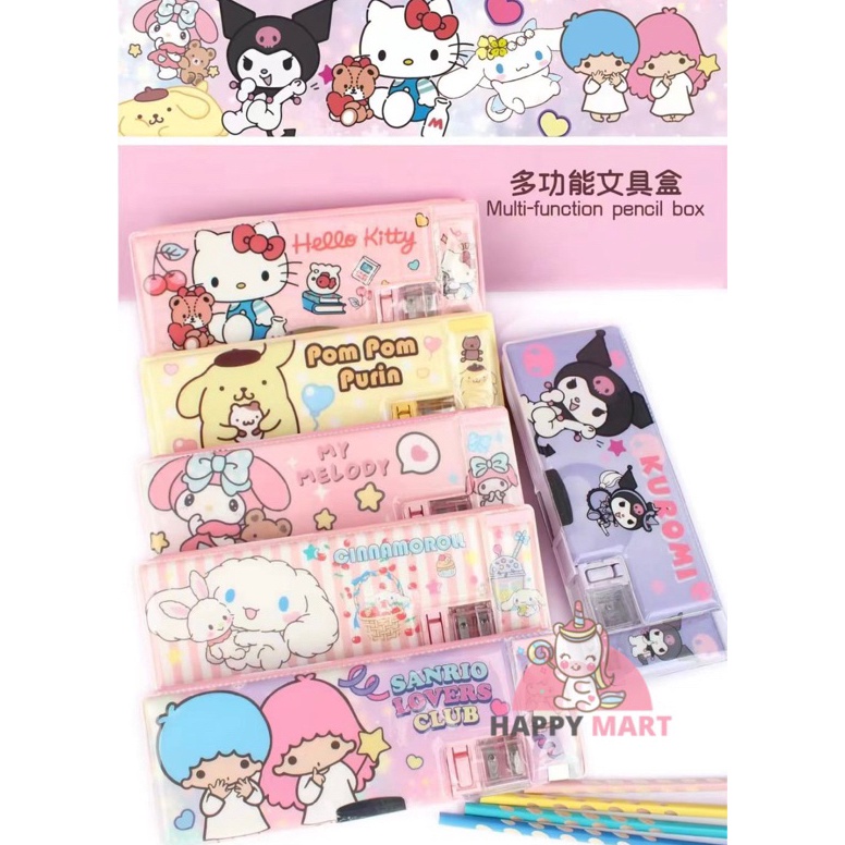 

Kekinian.. Kotak pensil sanrio LOVERS kawai kuromi / cinamonroll / pompompurim BVS