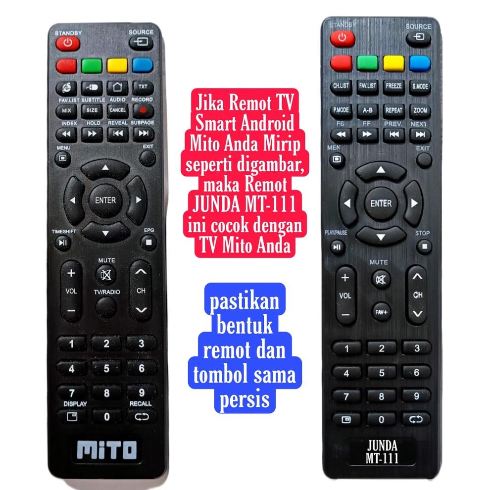 Trending Remote Pengganti Untuk Smart Tv Android Led Mito Ichiko Dan Tv Cina Merk Junda  Mt-111 J23X