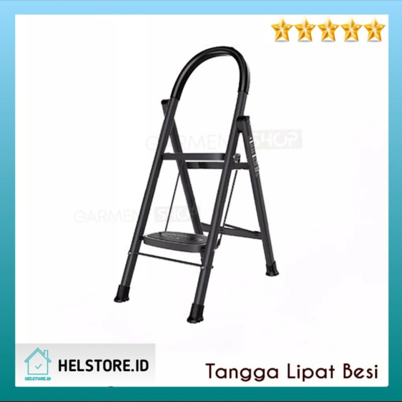 TANGGA LIPAT BESI 2 TINGKAT / Tangga Besi Dengan Pegangan Lipat Kebutuhan Rumah Tangga
