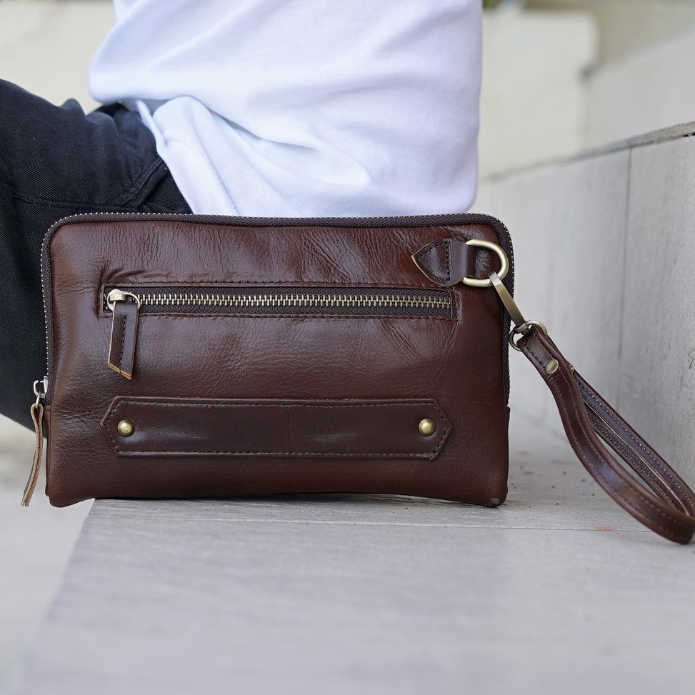 PALING DIMINATI. MS Clutch - Tas Tangan Pria Kulit Mark Hemsworth Code V7745