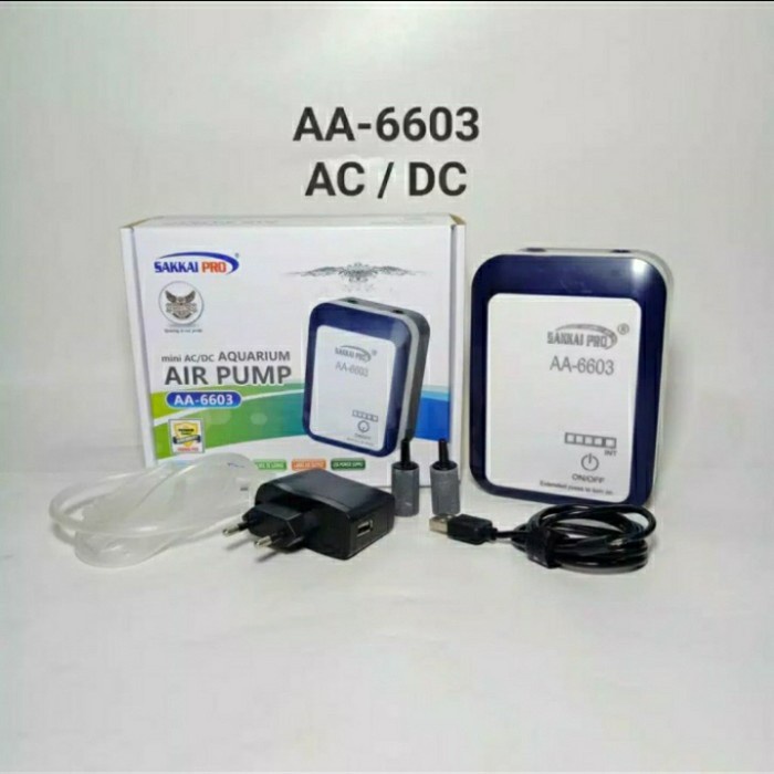 Aerator 2 lubang Air pump 2 lubang AC/DC tipe 6603