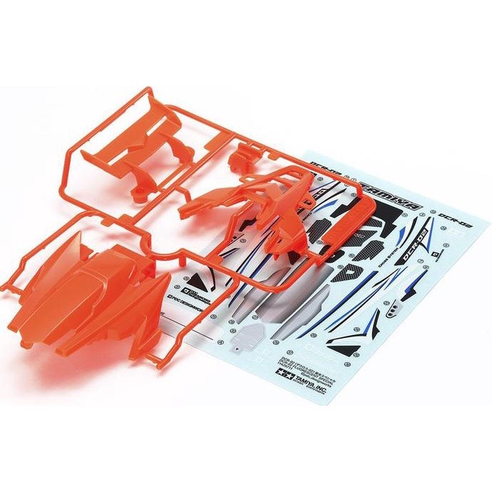 PROMO TAMIYA 95511 DCR 02 BODY PART SET FLUORESCENT ORANGE TERBARU