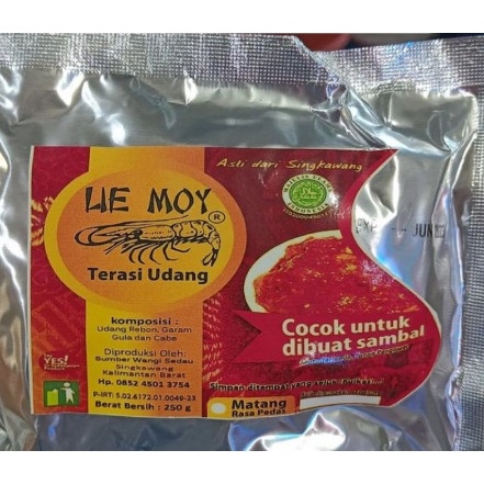 

Terasi Lie Moy/Trasi Udang Lie Moy Khas Singkawang Pontianak 250G