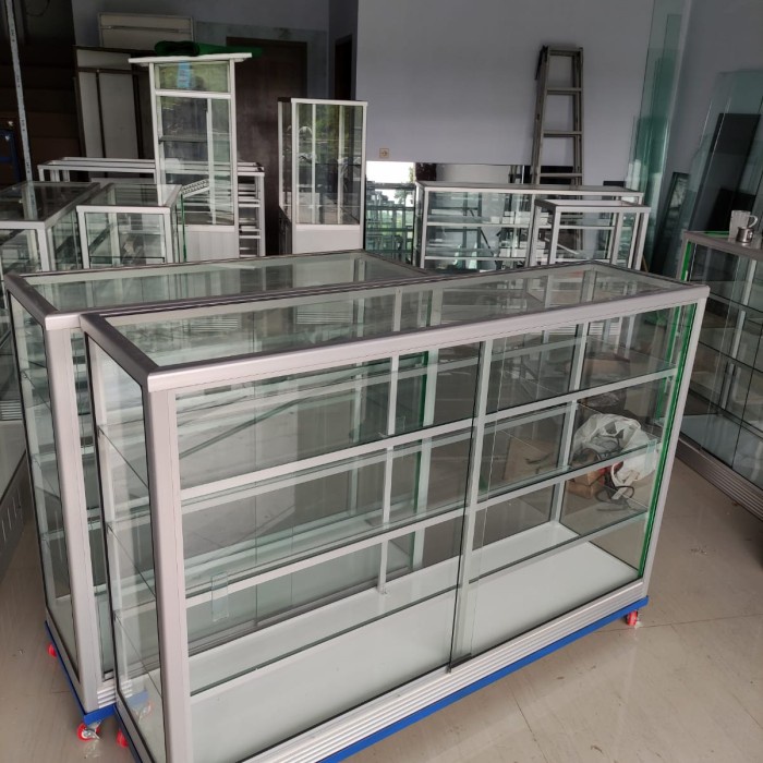 Terlaris Etalase Kaca Alumunium 1,5 Meter (Bandung Raya Only)