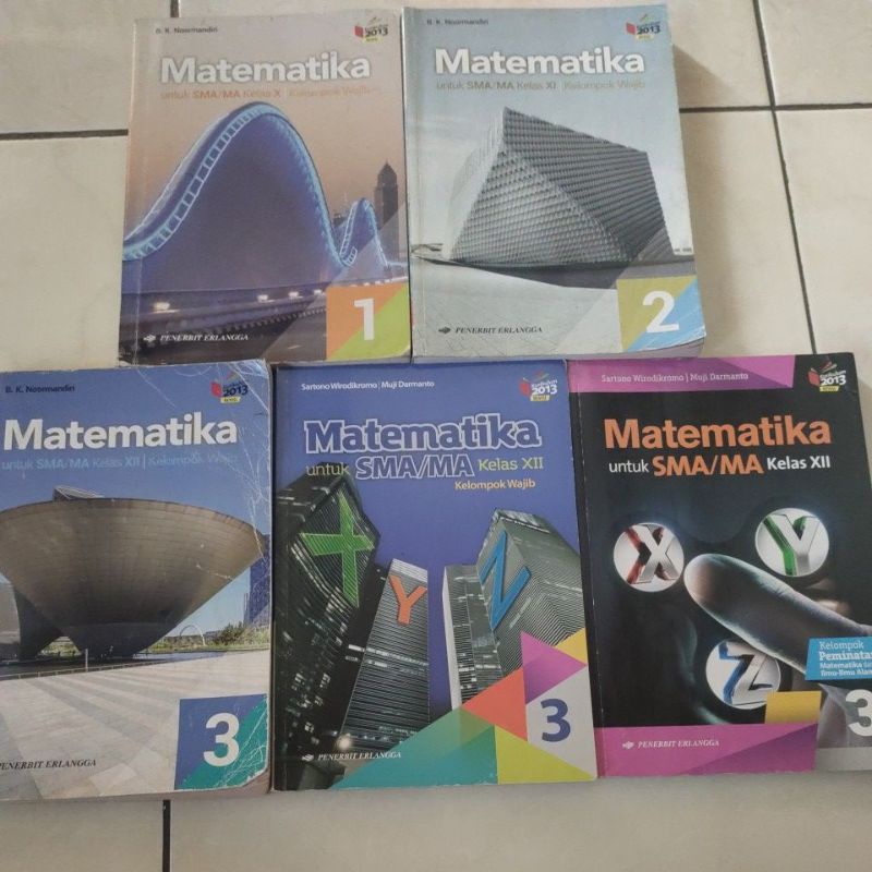 

(buku bekas, second) buku matematika Erlangga kelas 10, 11, 12 SMA, MA