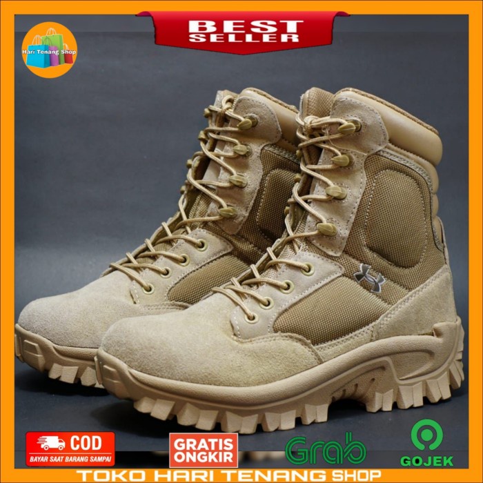Terlaris Sepatu Boots Pria Dan Wanita Army Tactical Import (268) Cream Or Khaki