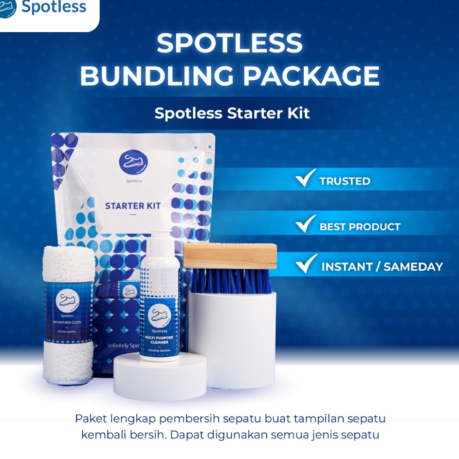 Kuy Beli♫ Spotless Shoe Cleaner Starter Kit - Paket Lengkap Sabun Cuci Pembersih Sepatu Kotor Y-47