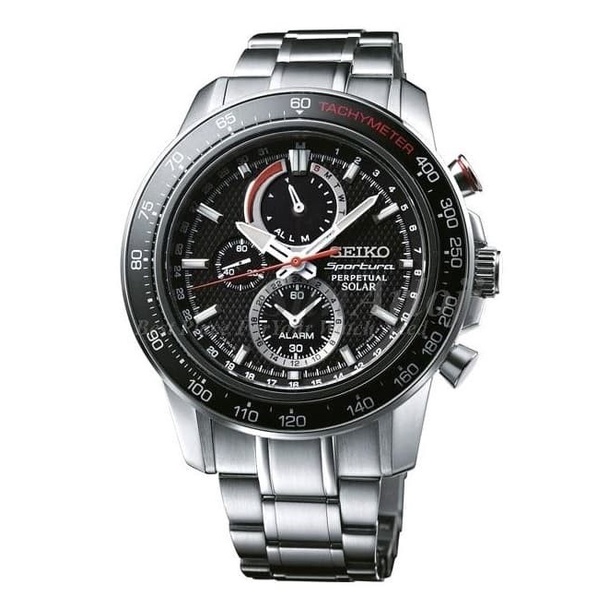 HOT SALE SEIKO SSC357P1 SPORTURA PERPETUAL SOLAR SILVER BLACK TERBARU