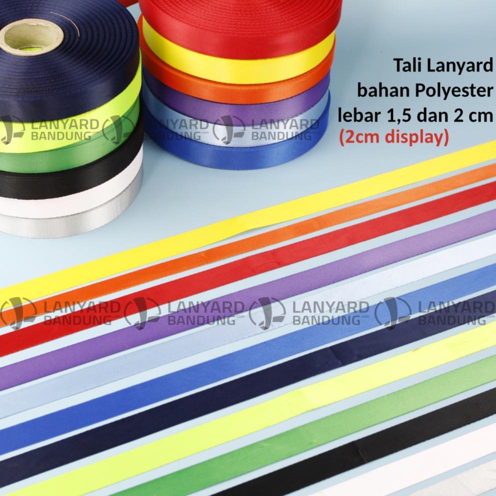 Viral Tali Roll Nylon 2 Cm / Bahan Lanyard Polister Nilon Nylon / Pita Tali Idcard Roll Polister Kal