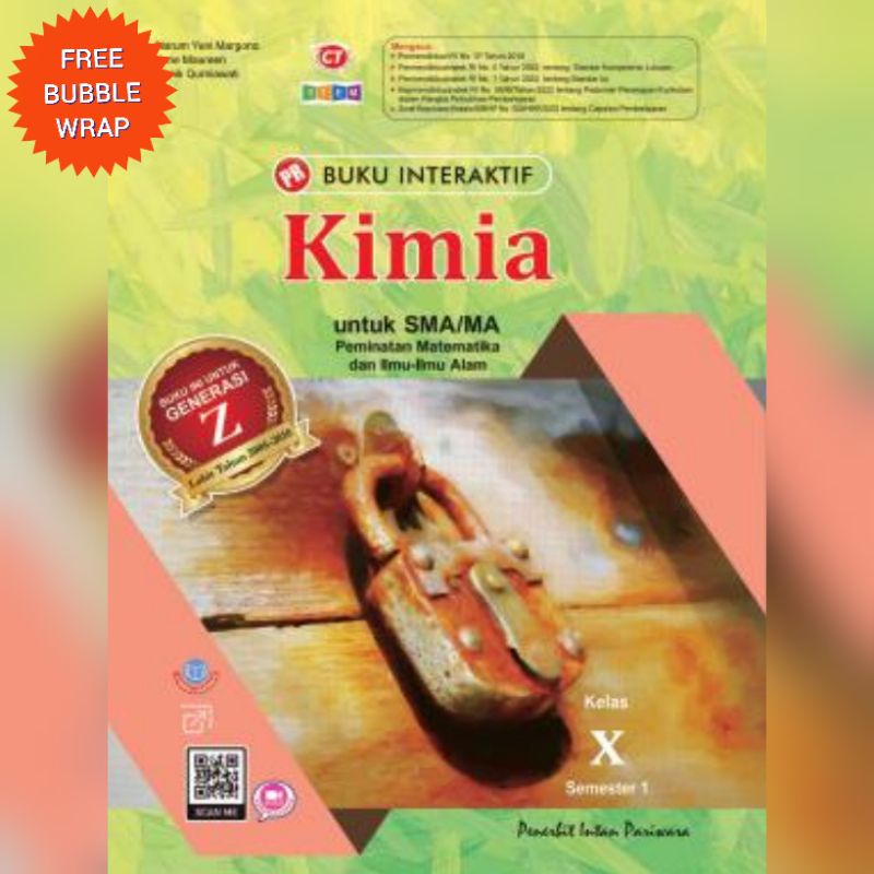 

BUKU LKS PR INTERAKTIF KIMIA KELAS 10 SEMESTER 1 TAHUN 2023 PENERBIT INTAN PARIWARA KURIKULUM K13 SMA/SMK