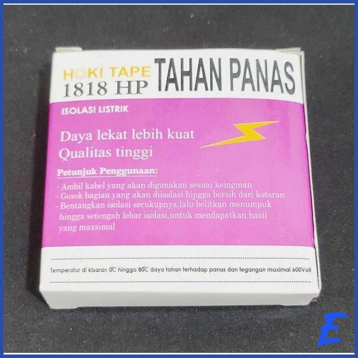 

PJM - LAKBAN LISTRIK HOKI TAPE 18MMX18MX130MIC 20YARD ISOLASI LISTRIK KUAT
