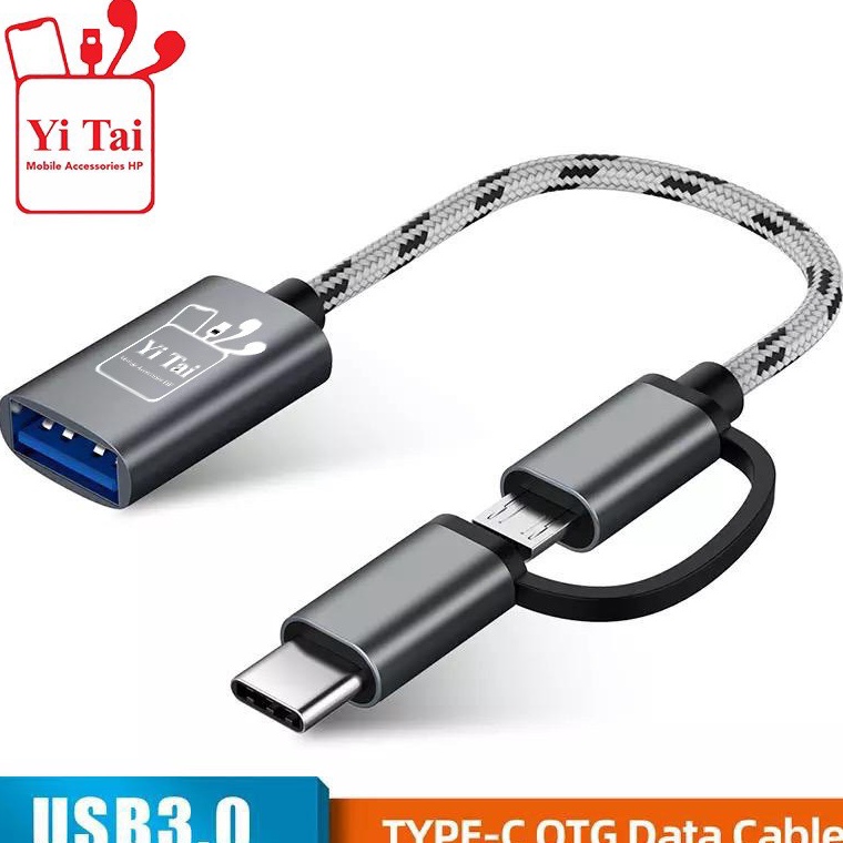 Siap Kirim OTG 2 IN 1 ( YI TAI ) YT-21 YT-22 OTG 2IN1 MICRO USB TYPE C FAST TRANSFER DATA 3.0