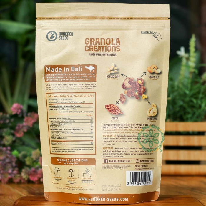 

Granola Creations Toasted Muesli Dark Chocolate & Banana - 400 G