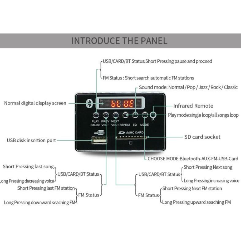 Promo Modul Mp3 Bluetooth 5.0 12Volt 85Bt