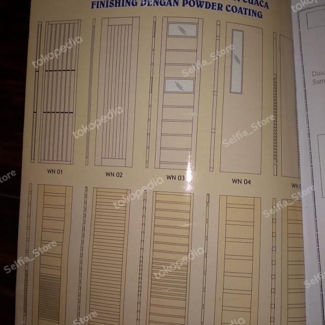 Paket Komponen Rel Pintu Garasi Wuna 5 Pintu Lipat