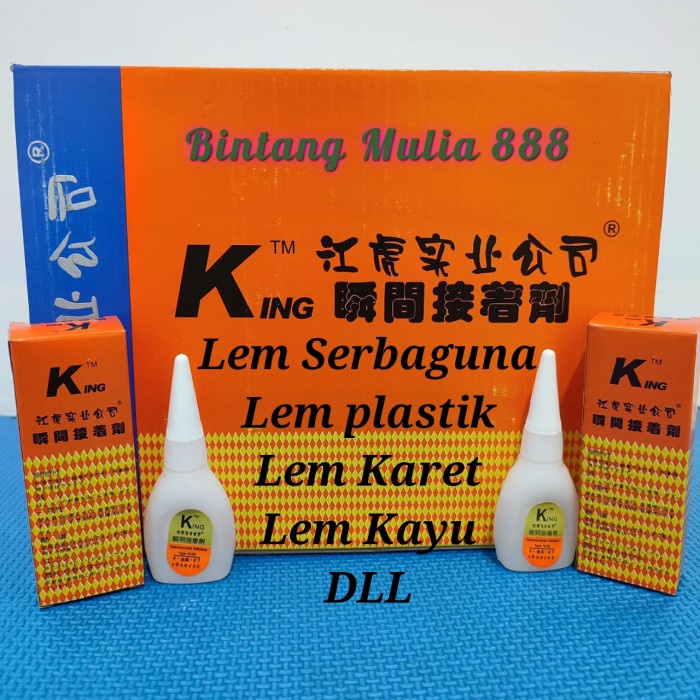 

Aurealiamall Lem Korea King ( Grosir Perbox 50Pcs ) Lem Serbaguna Alteco Setan Dll