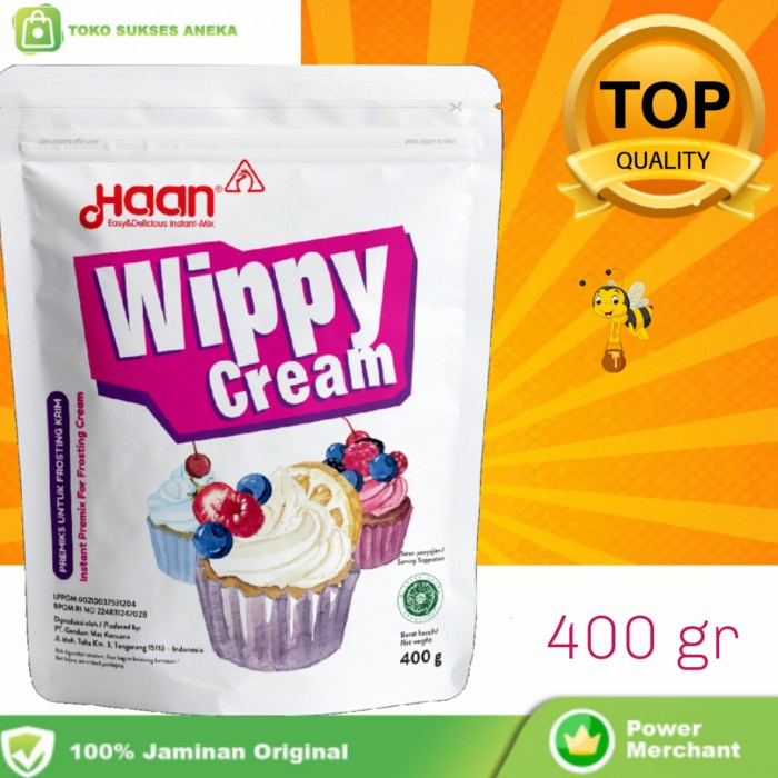 

Haan Whippy Cream Whip Cream Bubuk Whipping Krim 400 Gr