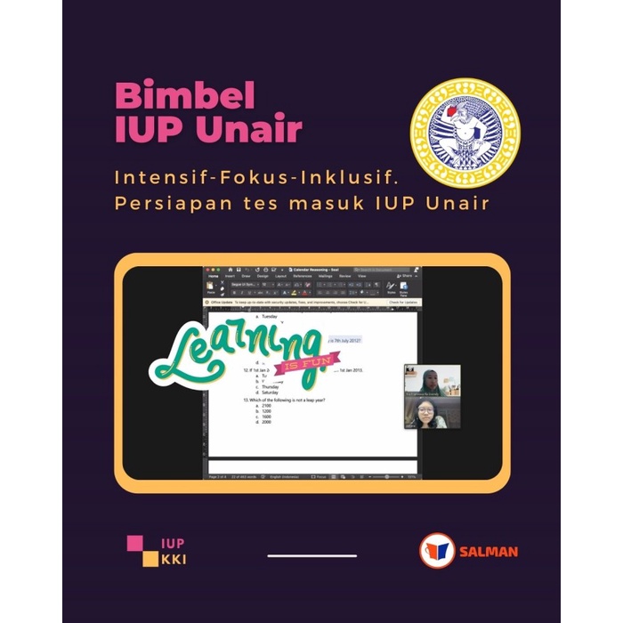 MUST HAVE MODUL PDF PERSIAPAN TES IUP UNAIR LENGKAP PEMBAHASAN DI FLASHDISK TERMURAH