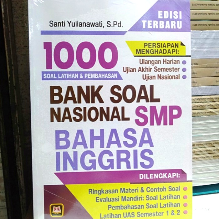FLASH SALE BUKU 1000 BANK SOAL NASIONAL SMP BAHASA INGGRIS TERBARU