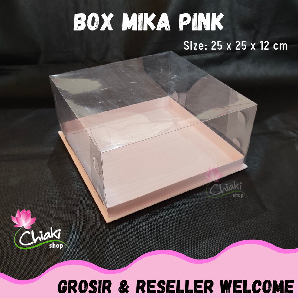 

Best Seller.. Box Mika PINK Uk 25 x 25 x T. 12 cm Cupcake isi 9 Cake Pudding Tart Dus Emas Karton Tebal CHIAKI 84
