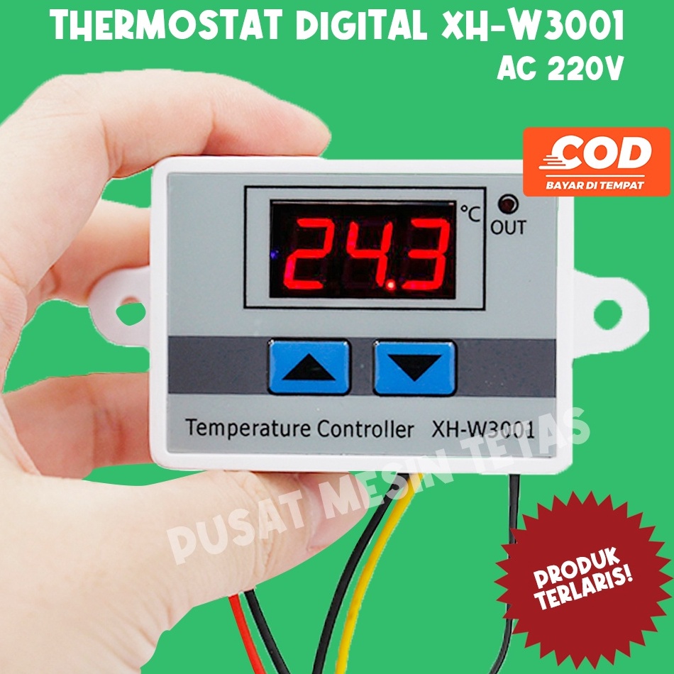 Modis.. Thermostat Termostat Digital XH-W3001 untuk Mesin Tetas Telur Full Otomatis Penetas KJC