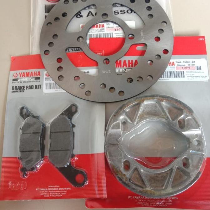 PIRINGAN DEPAN+KAMPAS REM MIO SPORTY/SMILE/SOUL KARBU/XEON KARBU/RC