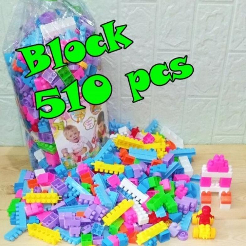 Trending Grosir Mainan Block Balok Susun 510 Pcs - Mainan Block Lego
