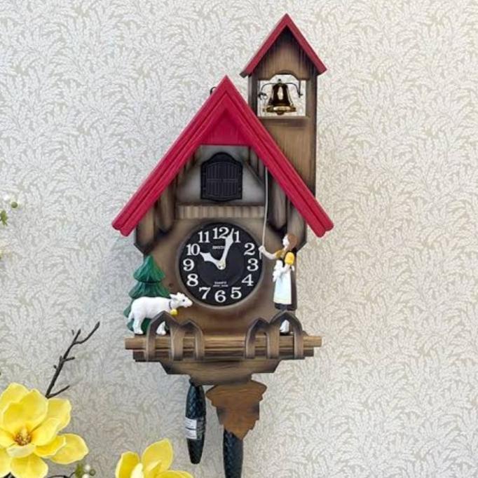Terbaru - Jam Dinding Cuckoo Rhythm 4Mj417 Original Kikuk Kukuk Greenary.Store