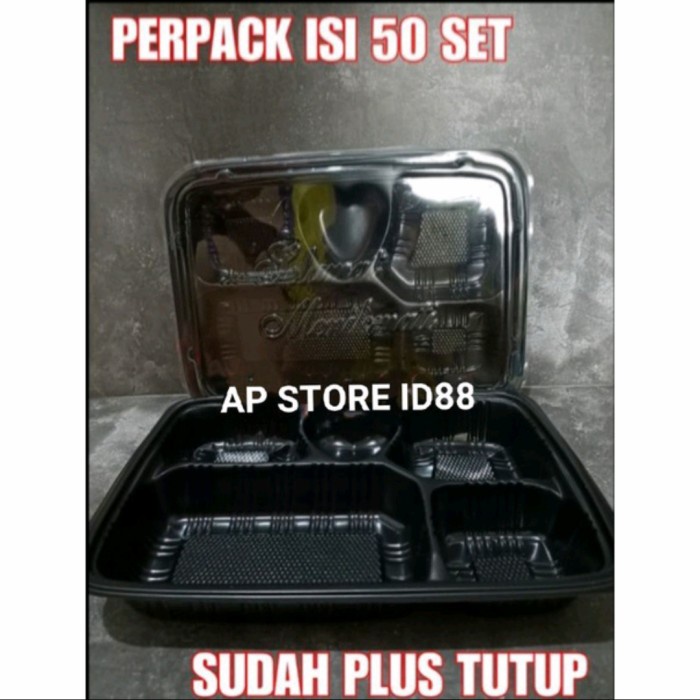 Terlaris Mika Bento 5Sekat / Launch Box / Kotak Makan Nasi Bento Love