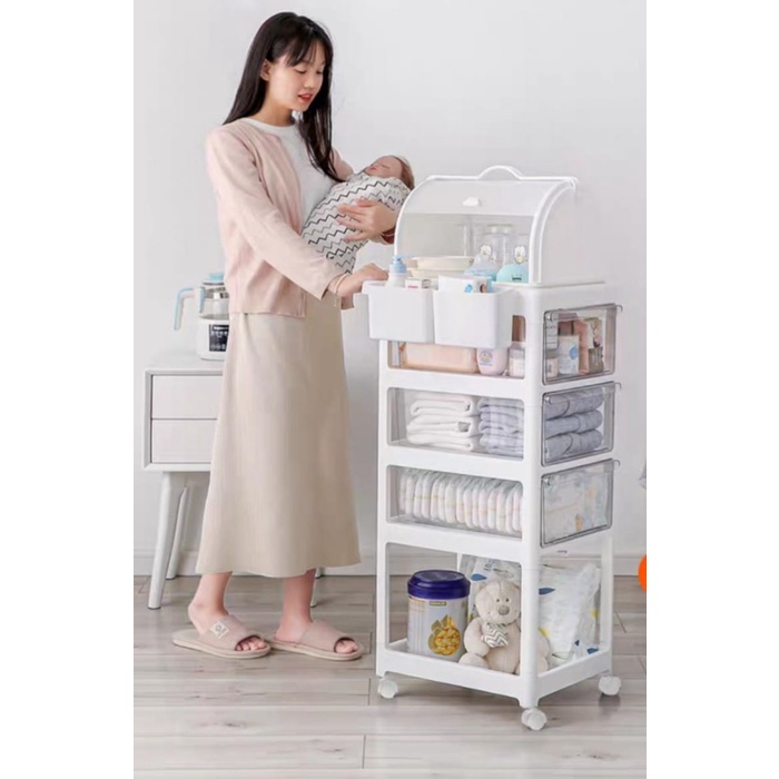 Rak Susun Penyimpanan Baby Stuff ,Organizer Lemari Perlengkapan Bayi -Sherlyashope