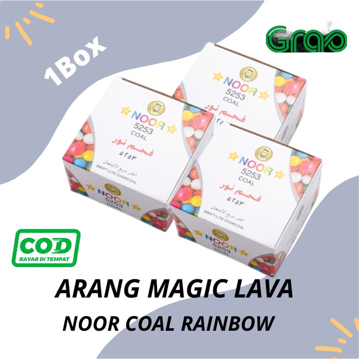 

Terlaris Arang Magic 1 Box Arang Noor Pelangi Coal Dupa / Arang Noor Coal 1 Pcs
