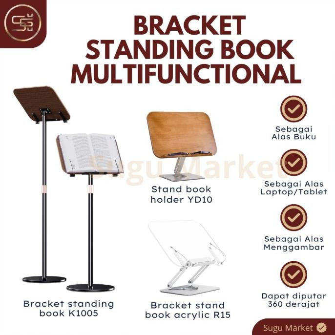 

Penyangga Buku Yd10 Book Stand Reading Holder Ipad Tablet 360 Derajat