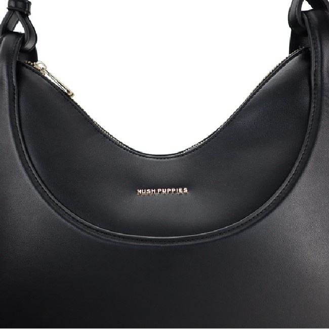 HOT SALE TAS WANITA HUSH PUPPIES MOONIE SHOULDER (L) BLACK TERLARIS