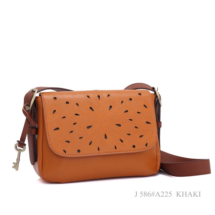 DISKON SPESIAL TAS SELEMPANG WANITA IMPORT BRANDED/FOSSIL HARPER FLOWER 586#A225 TERMURAH