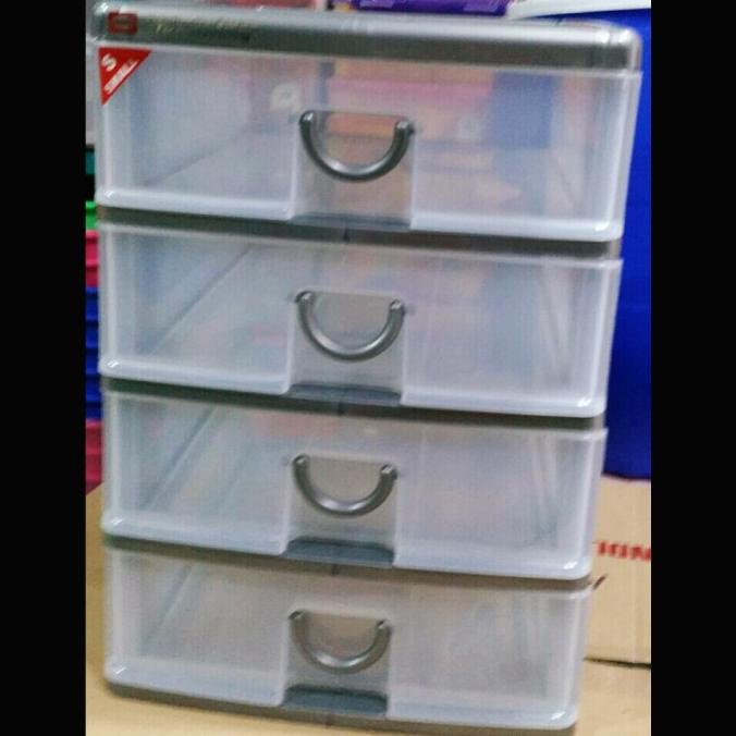 Laci Container Susun 4 Shinpo 355 Kertas A4 F4 Mirip Pressa Lion star