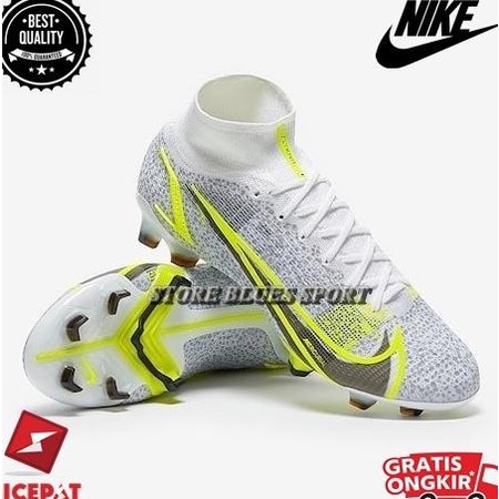 Sepatu Bola Nike Mercurial Superfly 8 Elite Silver Safari Original