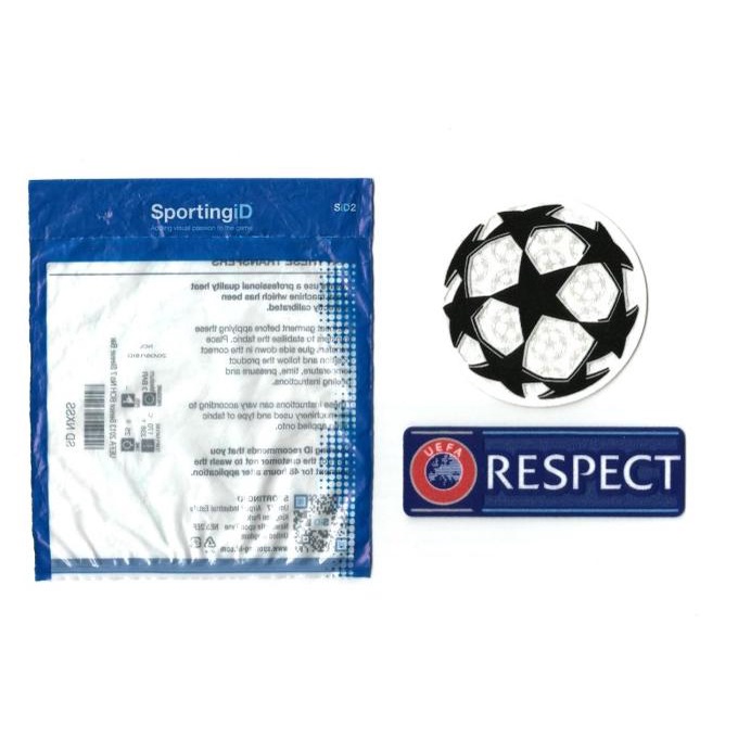 Patch Champions League + Respect. Original patch for jersey.