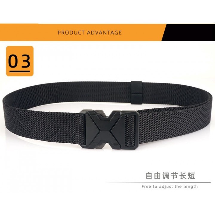 PREMIUM Tactical Belt Gesper Nylon Casual Ikat Pinggang Pria - 125cm
