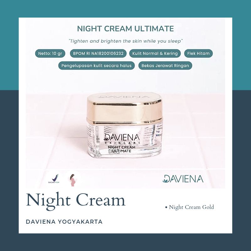 DAVIENA Indonesia - DAVIENA SKINCARE NIGHT CREAM | SKINCARE DAVIENA KRIM MALAM ACNE/WHITE/ULTIMATE (