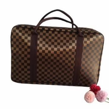 Tas Travel Jumbo Mono Kotak Coklat Koper Baju