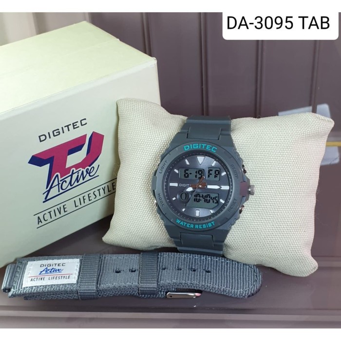 HOT SALE JAM DIGITEC DG 3095 ORIGINAL ANTI AIR FREE STRAP KANVAS (ADA 2 WARNA) TERMURAH