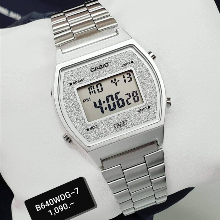 MUST HAVE CASIO B640WDG-7DF JAM TANGAN WANITA DIGITAL VINTAGE SILVER B640W TERBARU