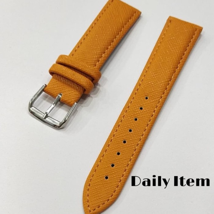 HOT SALE TALI JAM TANGAN KULIT STRAP JAM TANGAN CORTINA ITALY CAVIAR ORANGE TERLARIS